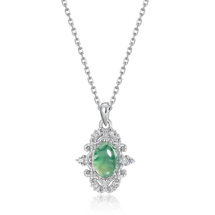 Collana Olivenorma Vintage in Argento 925 Agata Muschiata