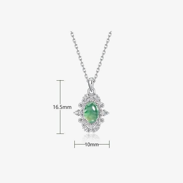 Collana Olivenorma Vintage in Argento 925 Agata Muschiata
