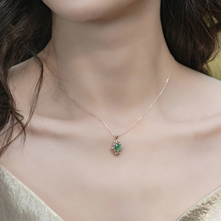 Collana Olivenorma Vintage in Argento 925 Agata Muschiata