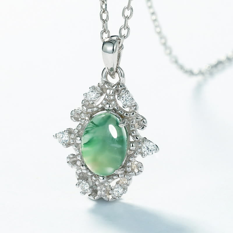 Collana Olivenorma Vintage in Argento 925 Agata Muschiata