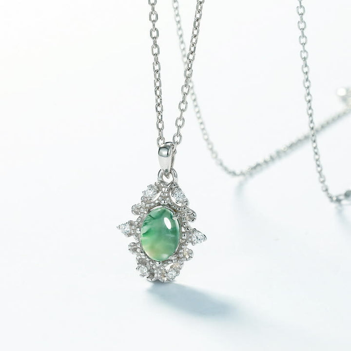 Collana Olivenorma Vintage in Argento 925 Agata Muschiata
