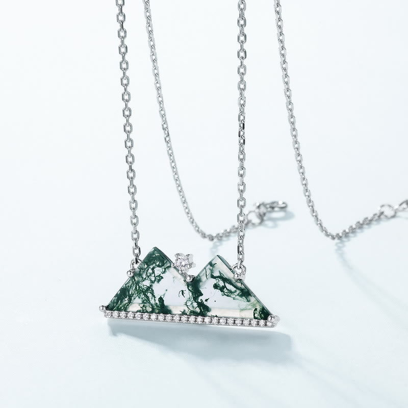 Collana con design in agata muschiata Olivenorma Mountains