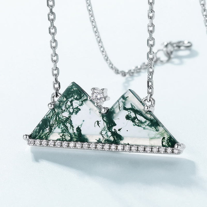 Collana con design in agata muschiata Olivenorma Mountains