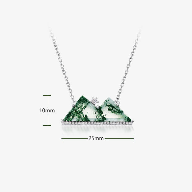 Collana con design in agata muschiata Olivenorma Mountains - image 7