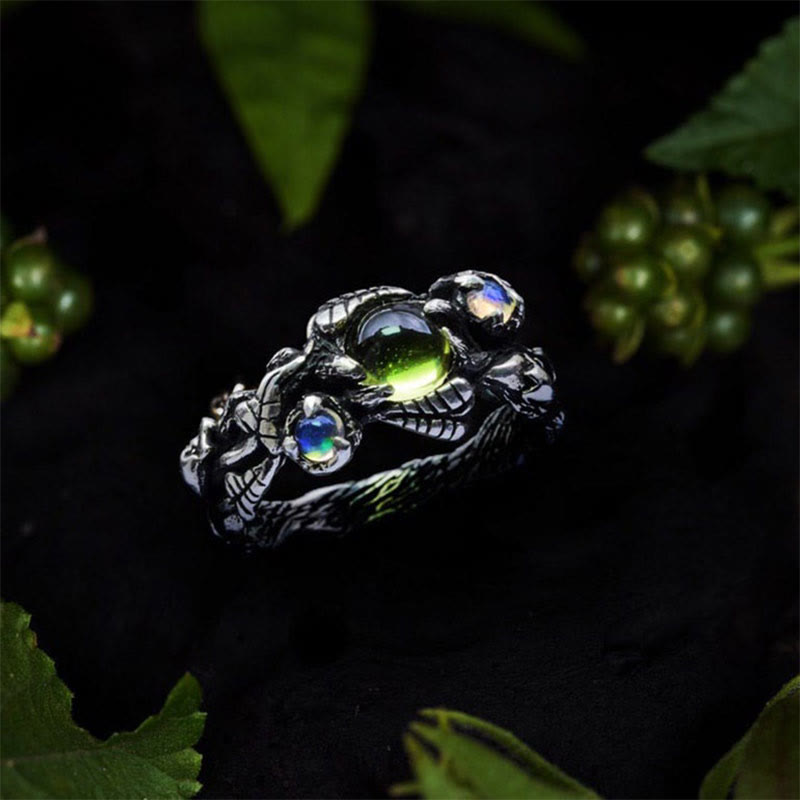 Olivenorma "Angie" - Anello con opale e peridoto