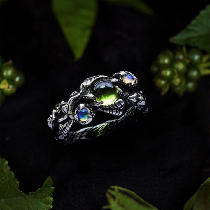 Olivenorma "Angie" - Anello con opale e peridoto