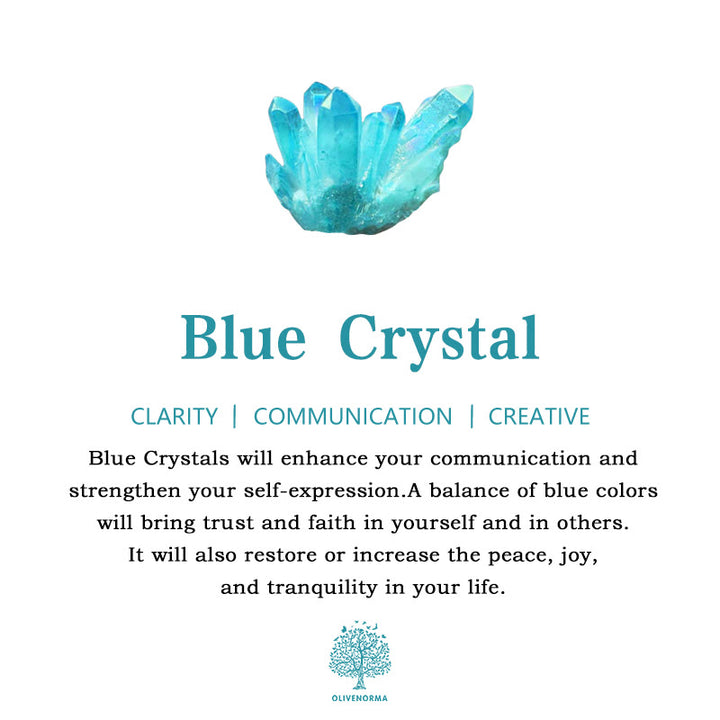 Bracciale rosario in cristallo di zaffiro Olivenorma "Grounded In Faith"