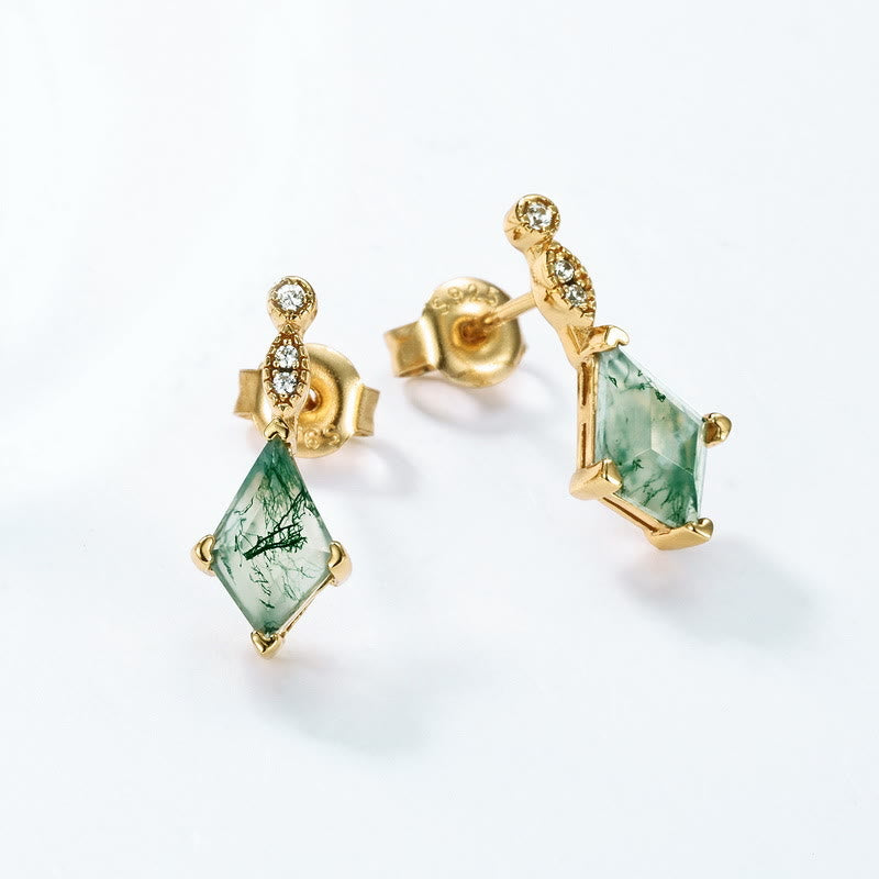 Olivenorma 4 pezzi set di gioielli in agata muschiata e zirconi bianchi - image 20