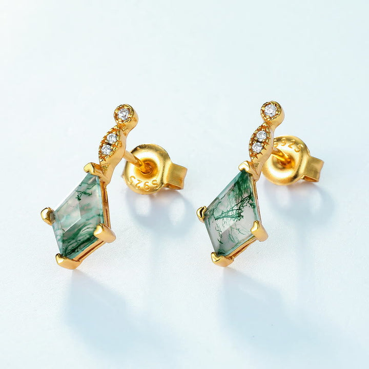 Olivenorma 4 pezzi set di gioielli in agata muschiata e zirconi bianchi - image 22