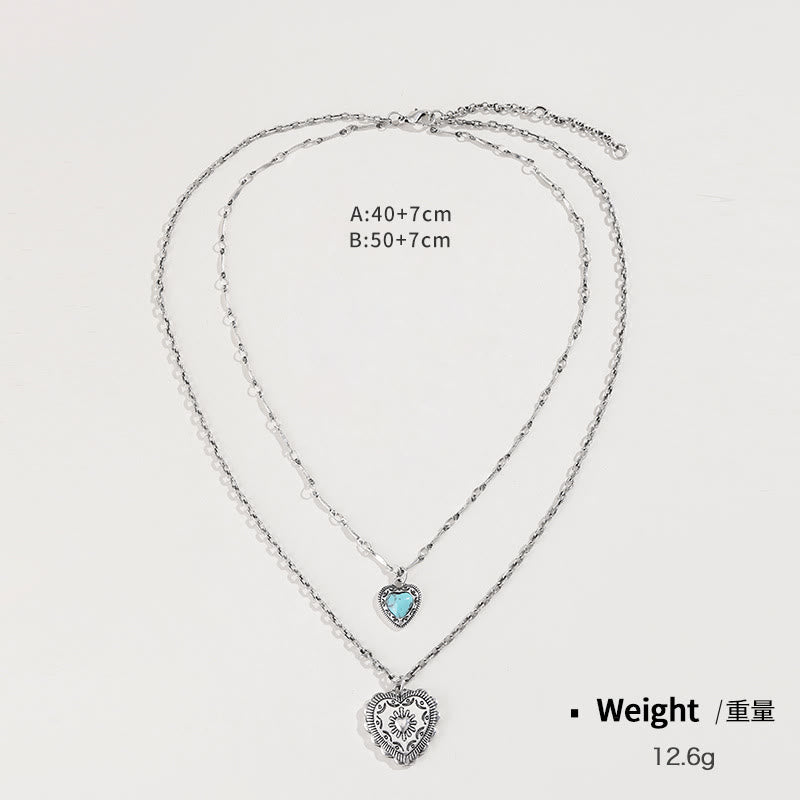 Olivenorma Set di gioielli con ciondolo a forma di croce turchese