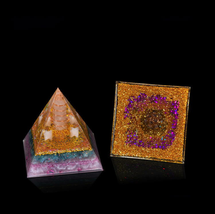 Ornamenti in cristallo naturale Olivenorma Piramide di orgone curativa funzionale