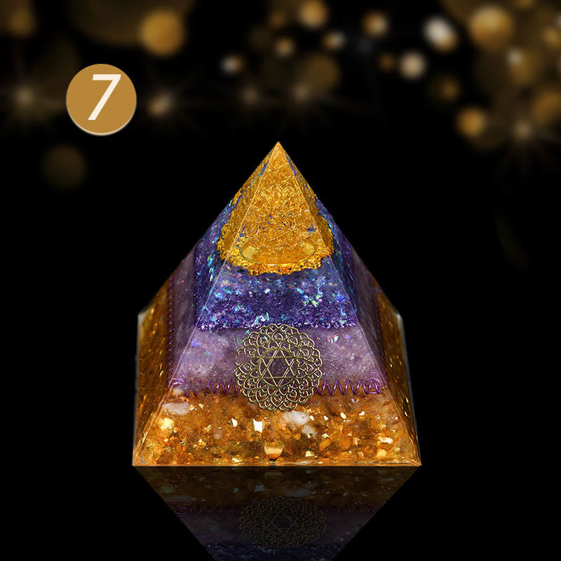 Olivenorma Cristallo Naturale Rame Bobina Albero Orgone Piramide