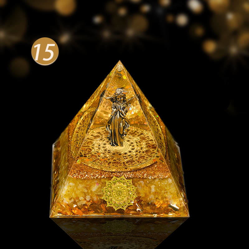 Olivenorma Piramide Orgonica di Protezione Totale in Cristallo Naturale