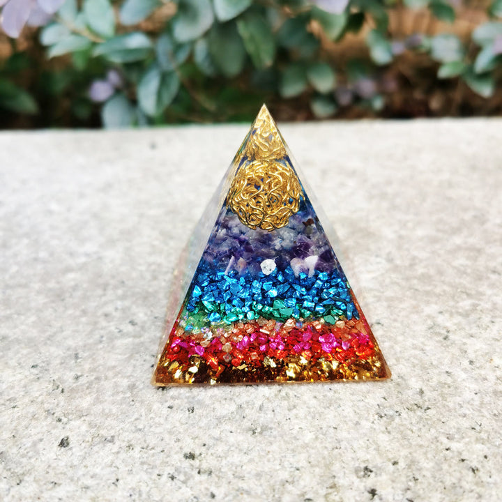 Olivenorma Ametista Fiore della Vita Piramide Orgonica 