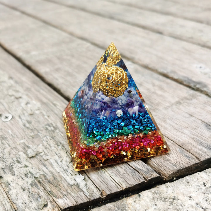 Olivenorma Ametista Fiore della Vita Piramide Orgonica 