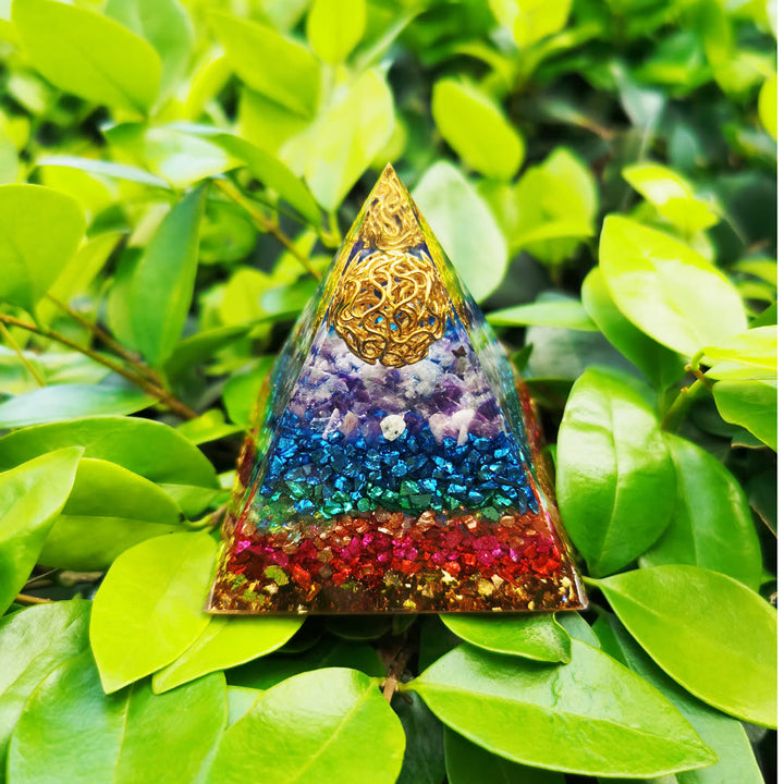 Olivenorma Ametista Fiore della Vita Piramide Orgonica 