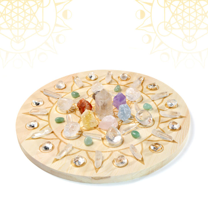Olivenorma 49 Pietre originali Simbolo del cubo di Metatron Matrice di cristalli