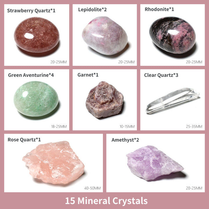 Olivenorma Original Stones Generatore di energia Chakra Cuore Cristallo Array