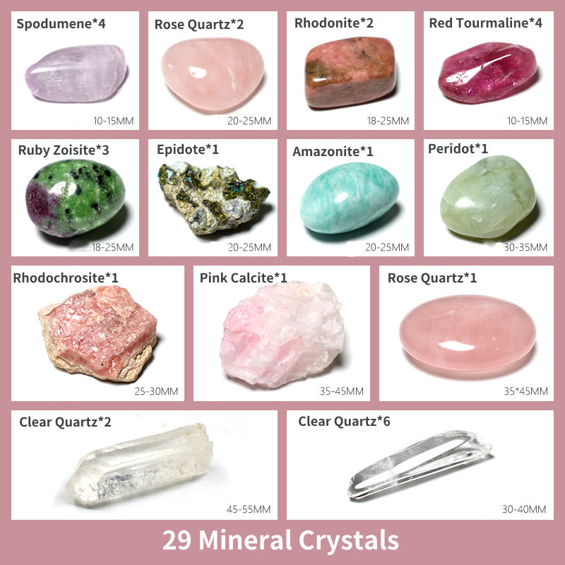 Olivenorma Original Stones Generatore di energia Chakra Cuore Cristallo Array