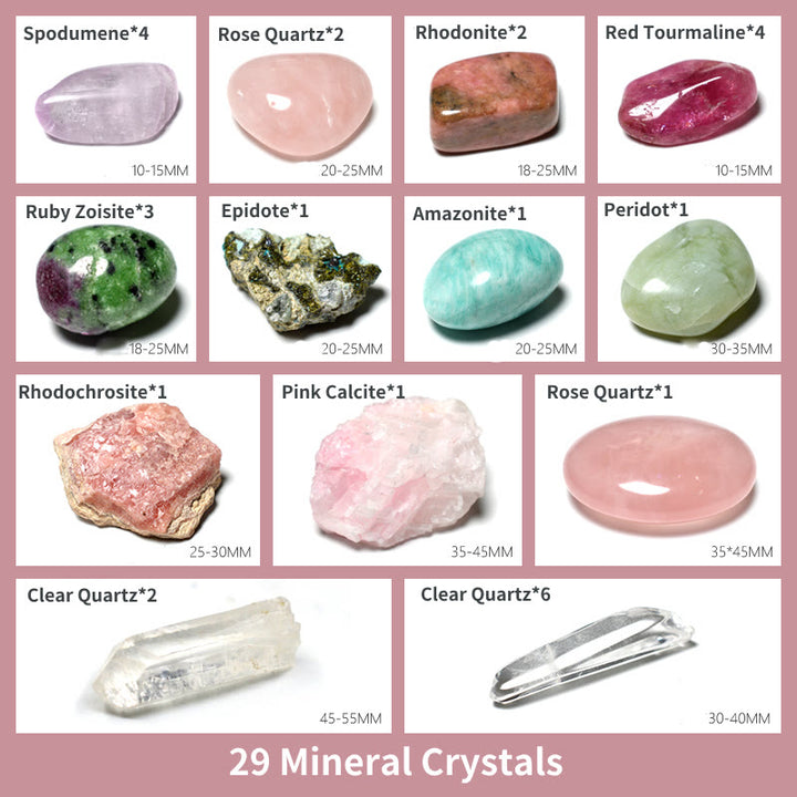 Olivenorma Original Stones Generatore di energia Chakra Cuore Cristallo Array