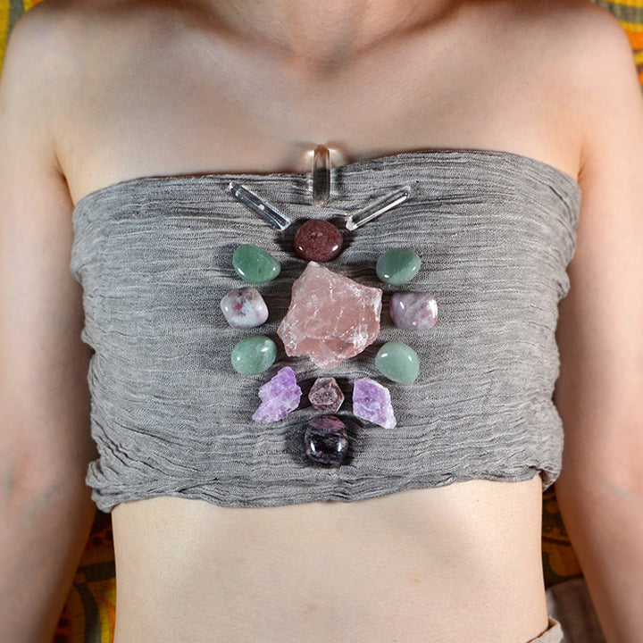 Olivenorma Original Stones Generatore di energia Chakra Cuore Cristallo Array