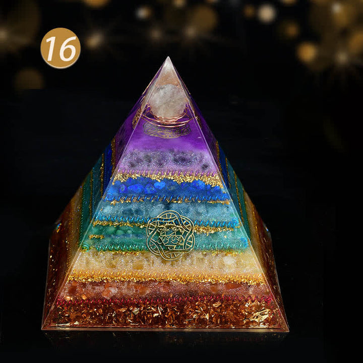 Olivenorma Chakra Triangolo energetico Sfera di cristallo Piramide organica