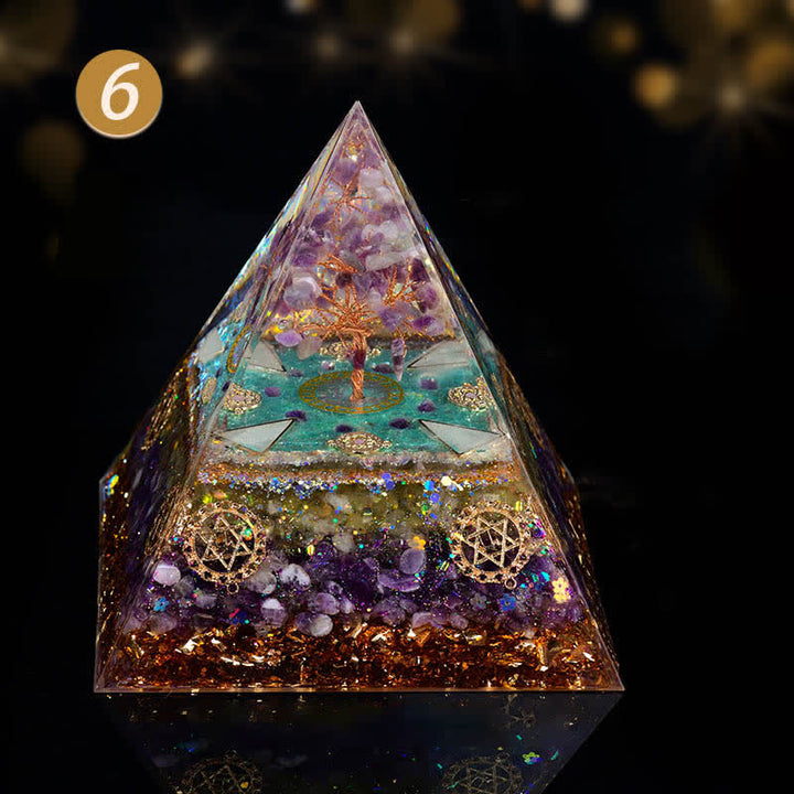 Olivenorma Ametista Feng Shui Albero Citrino Orgone Piramide