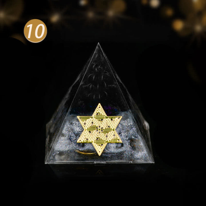 Olivenorma 5cm Cristallo Pietra grezza Energia Orgone Piramide
