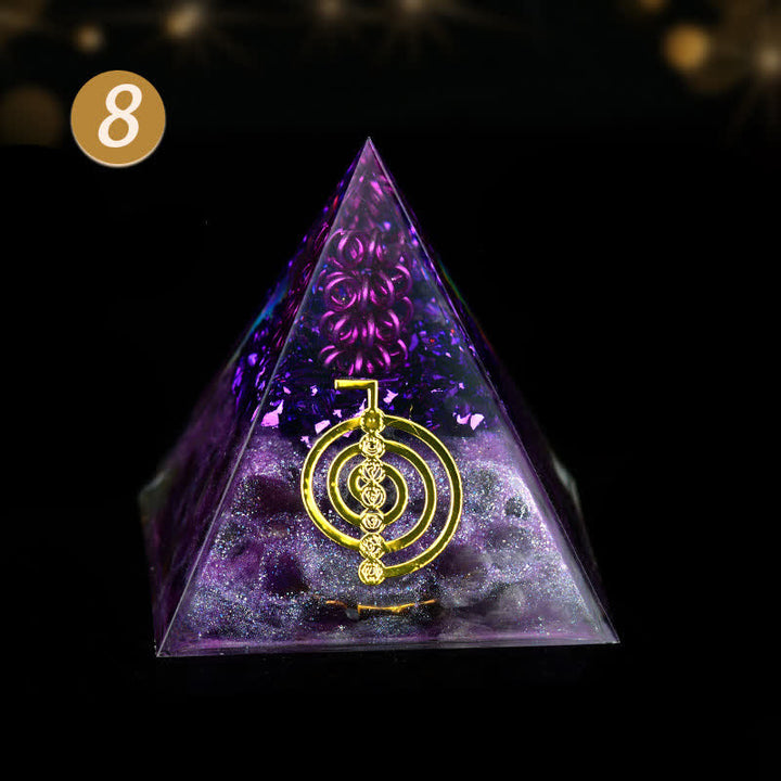 Olivenorma 5cm Cristallo Pietra grezza Energia Orgone Piramide