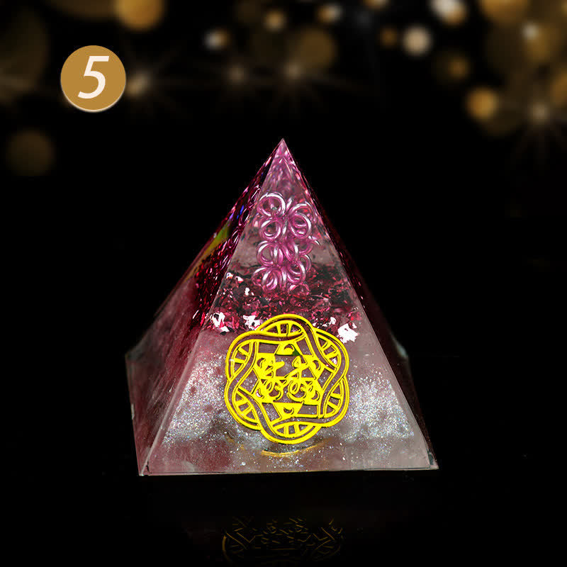 Olivenorma 5cm Cristallo Pietra grezza Energia Orgone Piramide