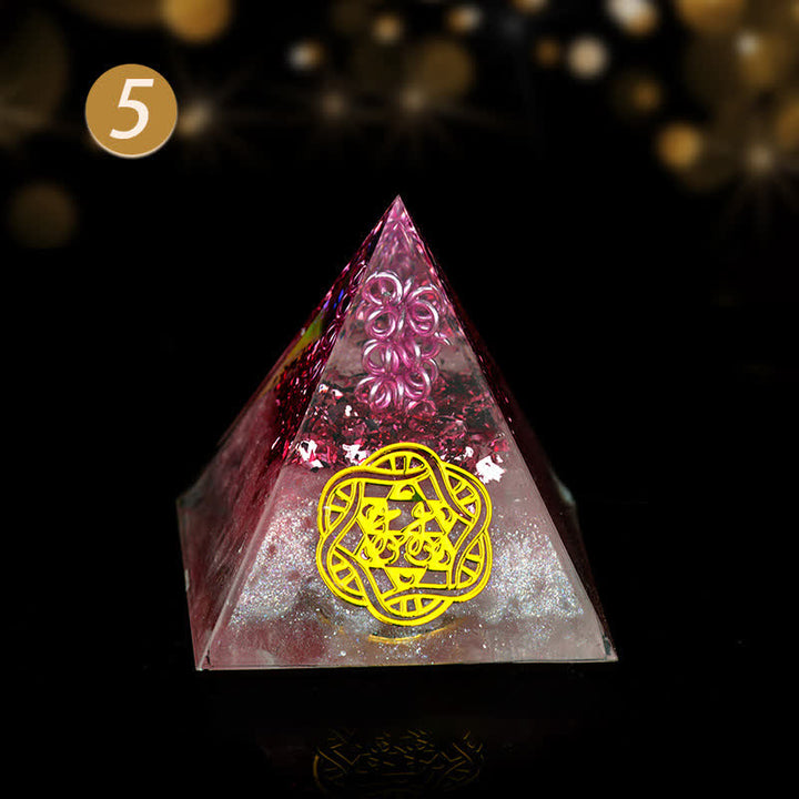 Olivenorma 5cm Cristallo Pietra grezza Energia Orgone Piramide