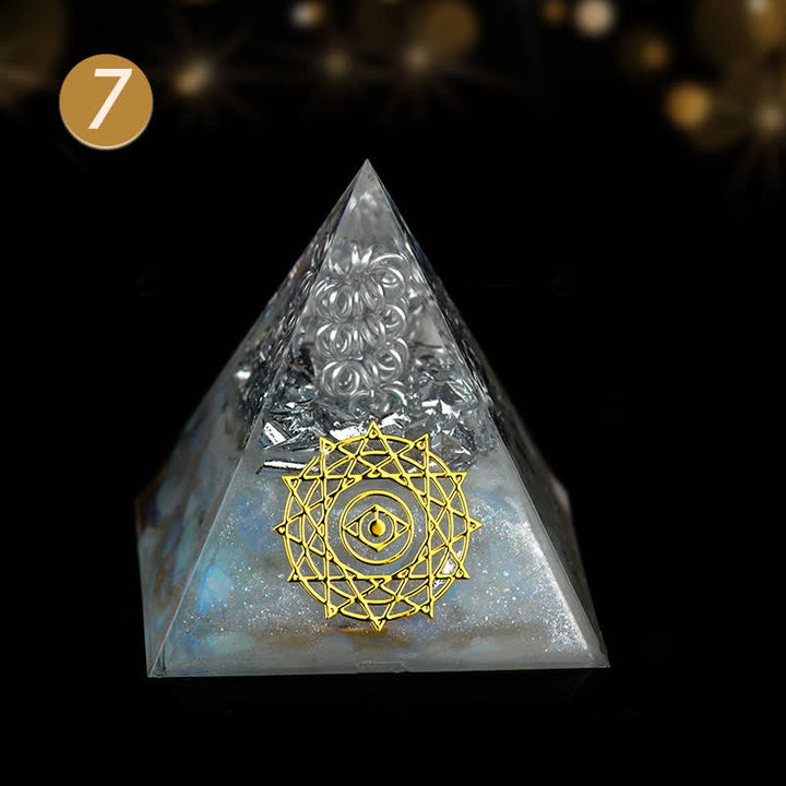 Olivenorma 5cm Cristallo Pietra grezza Energia Orgone Piramide