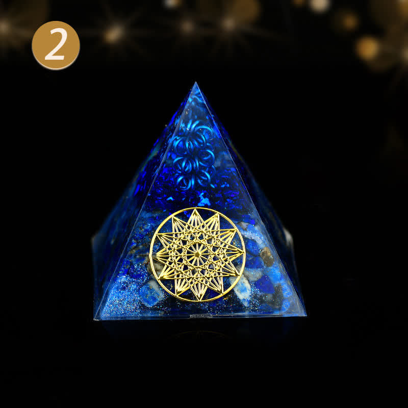 Olivenorma 5cm Cristallo Pietra grezza Energia Orgone Piramide