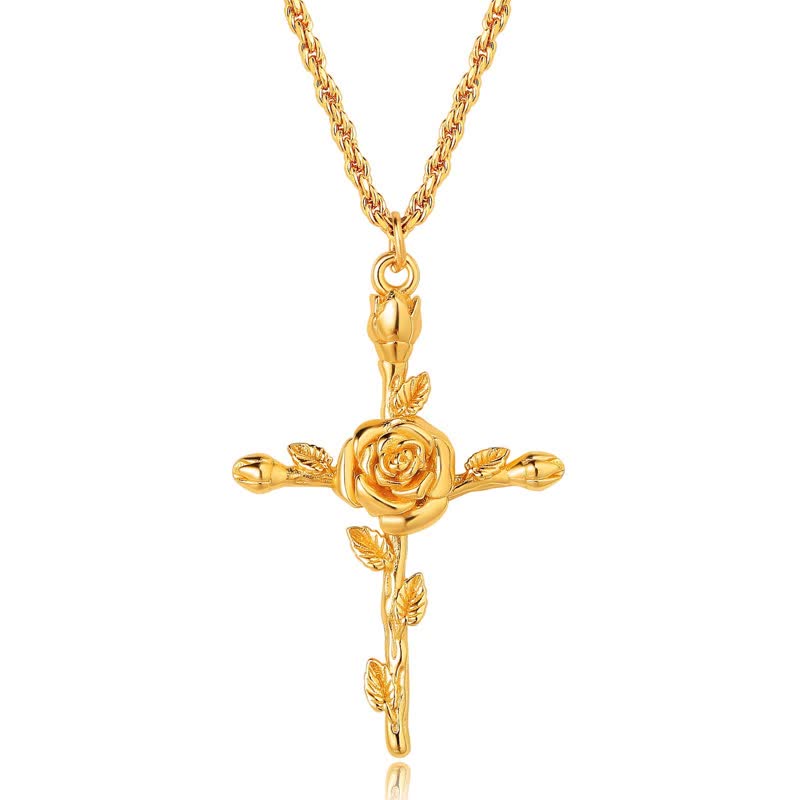 Olivenorma Collana con fiore di nascita placcato in oro 18k