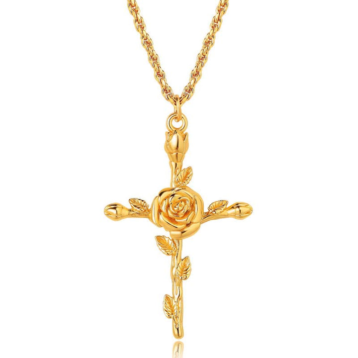 Olivenorma Collana con fiore di nascita placcato in oro 18k