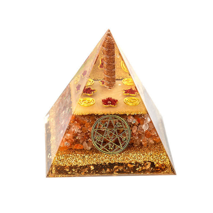 Olivenorma Cinque Elementi Metallo Legno Acqua Fuoco Terra Orgone Piramide