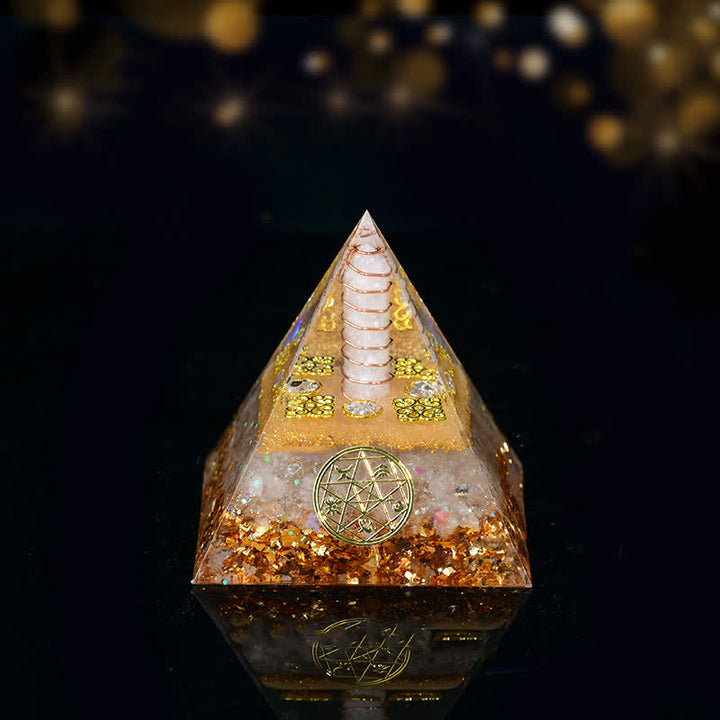 Olivenorma Cinque Elementi Metallo Legno Acqua Fuoco Terra Orgone Piramide
