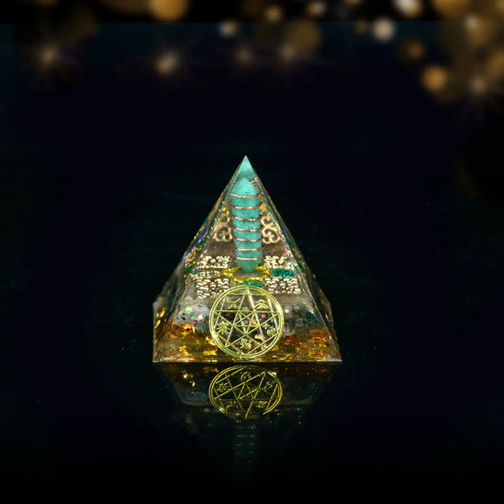 Olivenorma Cinque Elementi Metallo Legno Acqua Fuoco Terra Orgone Piramide