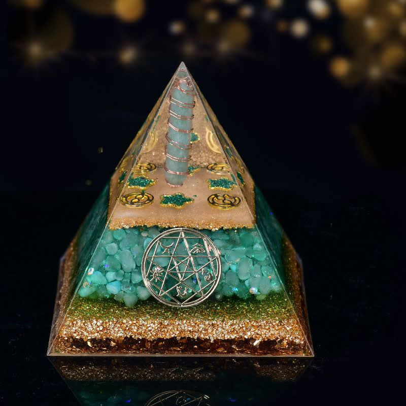 Olivenorma Cinque Elementi Metallo Legno Acqua Fuoco Terra Orgone Piramide