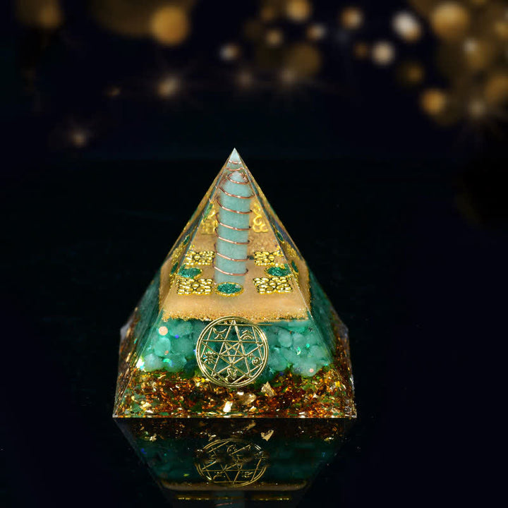 Olivenorma Cinque Elementi Metallo Legno Acqua Fuoco Terra Orgone Piramide