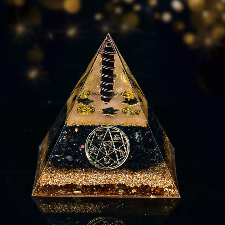 Olivenorma Cinque Elementi Metallo Legno Acqua Fuoco Terra Orgone Piramide