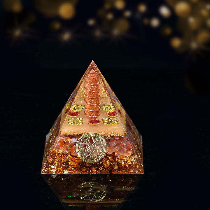 Olivenorma Cinque Elementi Metallo Legno Acqua Fuoco Terra Orgone Piramide