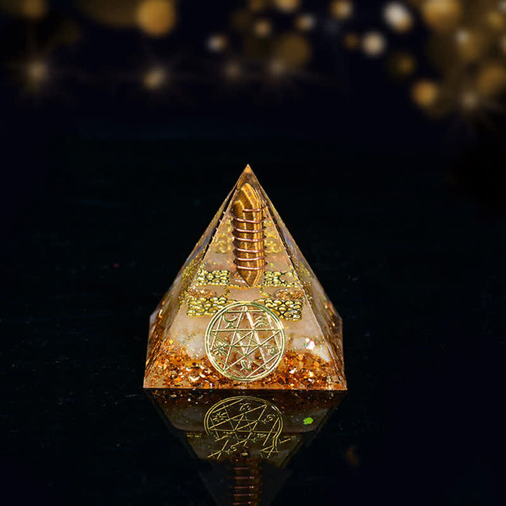 Olivenorma Cinque Elementi Metallo Legno Acqua Fuoco Terra Orgone Piramide