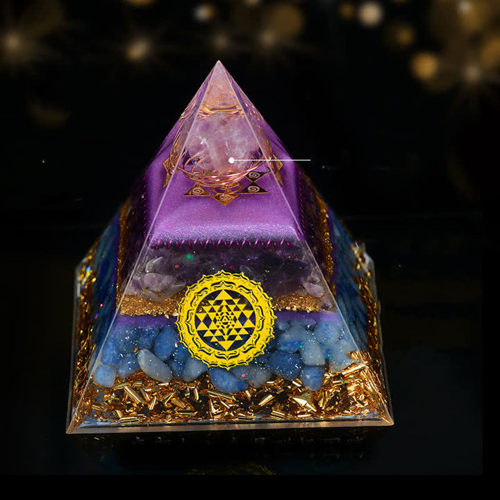 Olivenorma 10cm Sfera di cristallo naturale portafortuna Piramide di Orgone