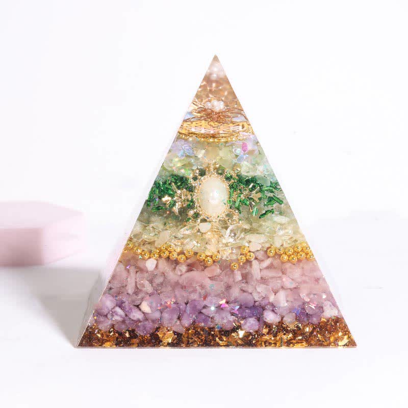 Olivenorma Piramide Orgonica Collettore di Energia Fatto a Mano da 12 cm