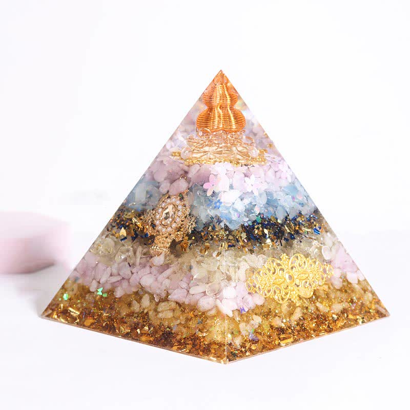 Olivenorma Piramide Orgonica Collettore di Energia Fatto a Mano da 12 cm