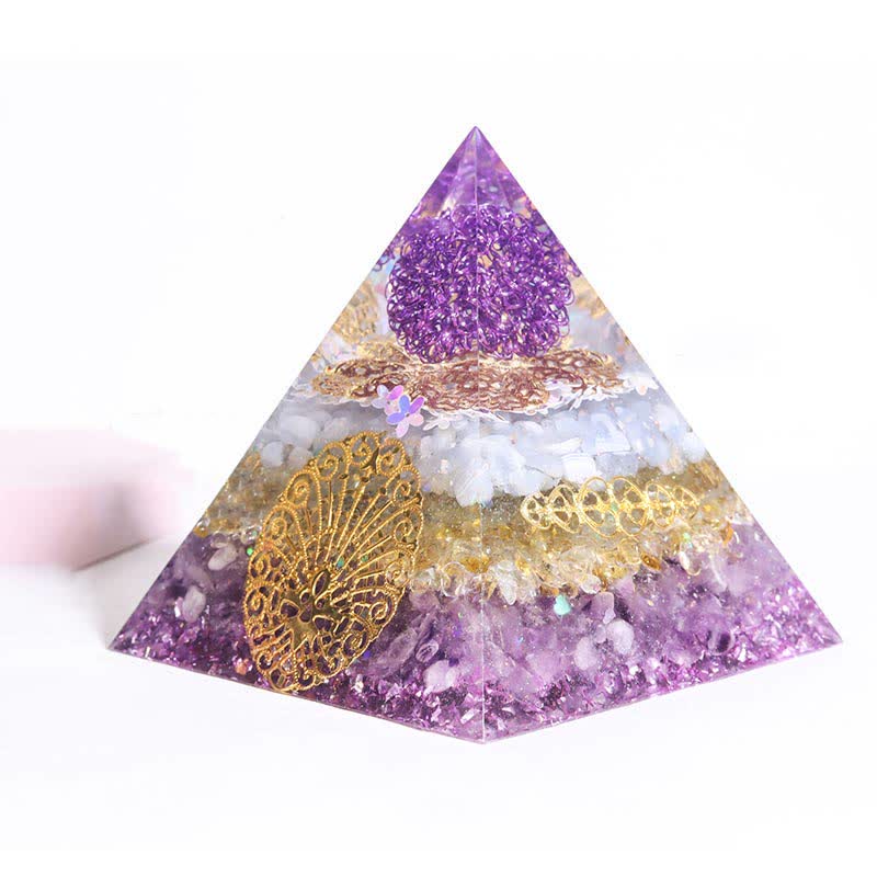 Olivenorma Piramide Orgonica Collettore di Energia Fatto a Mano da 12 cm