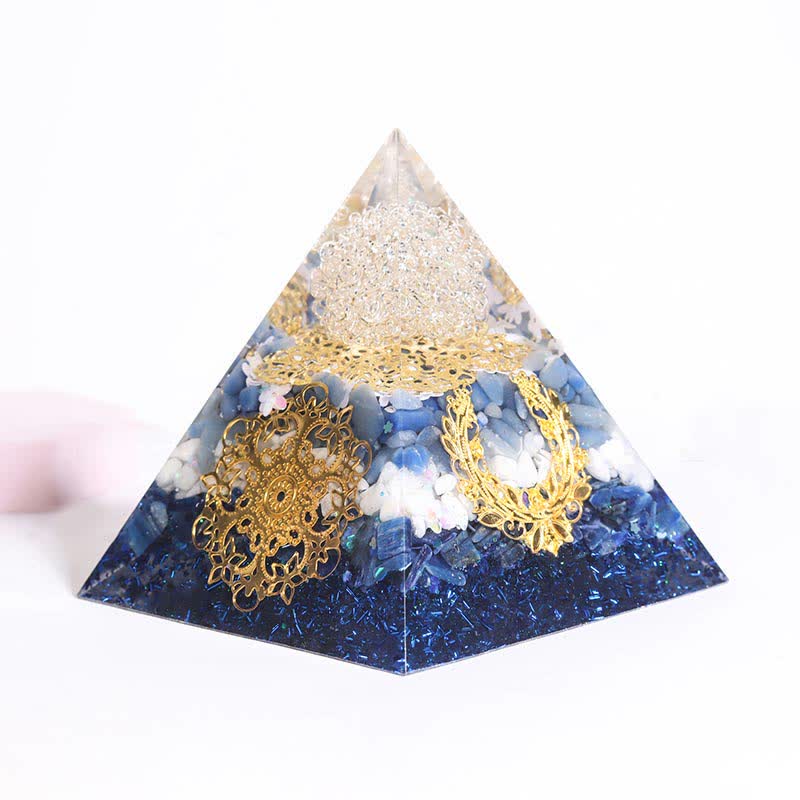 Olivenorma Piramide Orgonica Collettore di Energia Fatto a Mano da 12 cm
