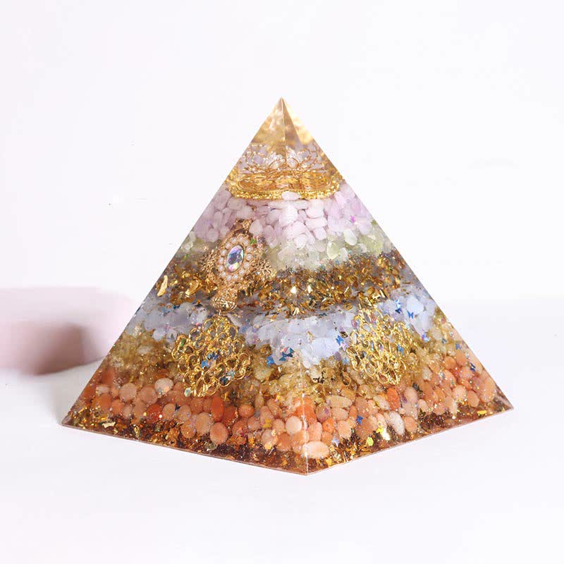 Olivenorma Piramide Orgonica Collettore di Energia Fatto a Mano da 12 cm