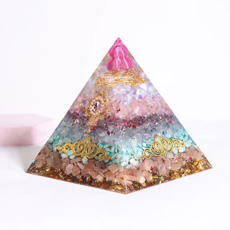 Olivenorma Piramide Orgonica Collettore di Energia Fatto a Mano da 12 cm